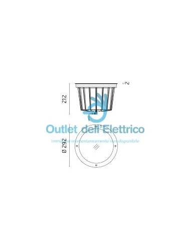 Flos 534043 Naboo290 Power-LED/Adj Opt-WB 70oww 3k 33,5w 22